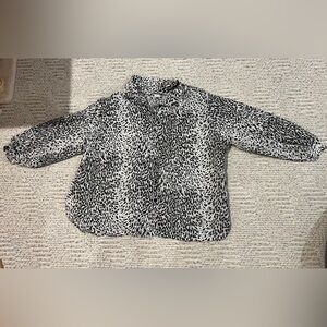 Vintage Abstract Animal Print Women’s Plus Size 50 Button Up Blouse